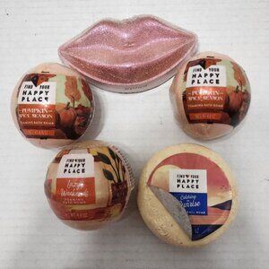 5 New Find Your Happy Place - Foaming Bath Bombs - 4 diffetent scents